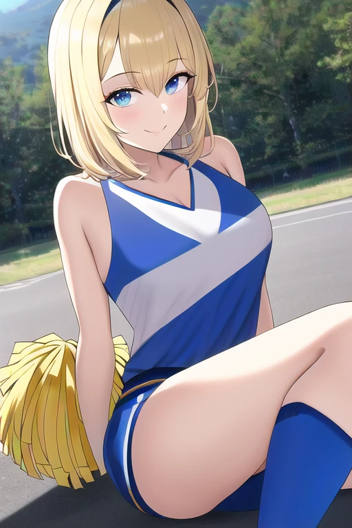 [NovelAI] Medium hair Laughing Outdoor Masterpiece Cheerleader [Illustration]